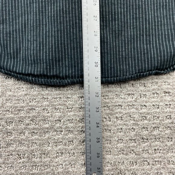 Billabong Shirt Men Large Black White Stripes Button Up Long Sleeve Embroidered - Picture 13 of 13